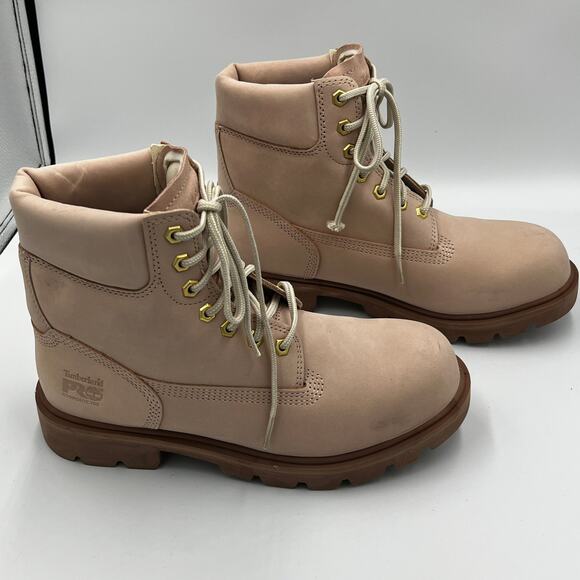 NWB Timberland Pro 6 Sawhorse Safety Toe Boots Pink Nude Unisex Size W10 M8 - Picture 3 of 9